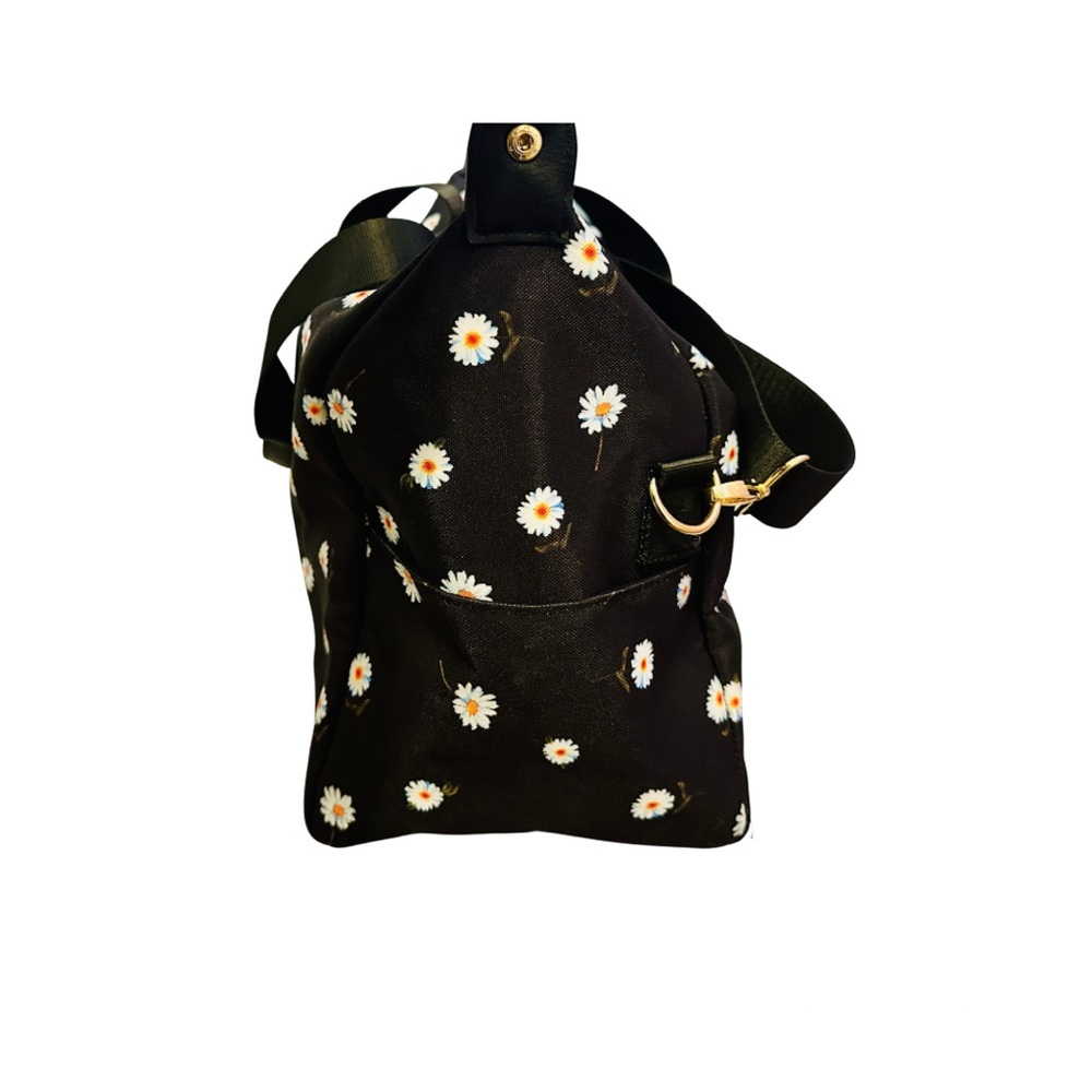 Alice + Olivia Black Daisy-Print Tote with Gold Hardware - Picture 3 of 4